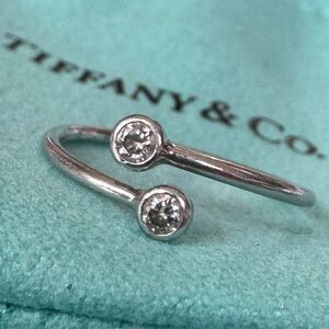 Tiffany & Co. Silver Open Ring with Diamonds